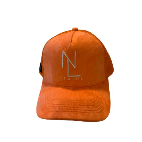 Orange Sherbet New Life Suede Mesh Cap...LIMITED STOCK